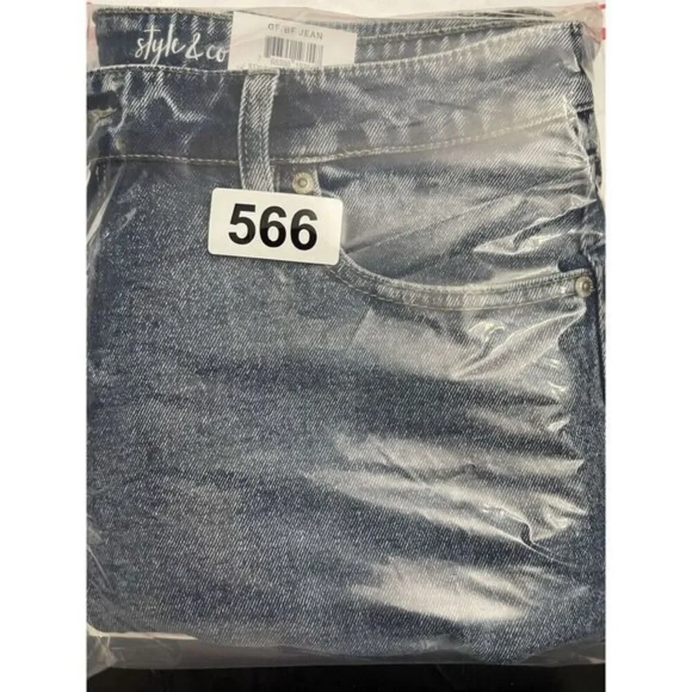 Women's Style & Co Womens Curvy Girlfriend Mid Rise‎ Jeans Sz 12